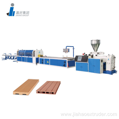 wpc profile production line with cutting machine